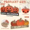 Fall Pumpkin Wooden Block Decor Set – Double-Sided Rustic Halloween & Thanksgiving Table Sign for Autumn Tiered Tray, Farmhouse Centerpieces & Harvest Home Decorations